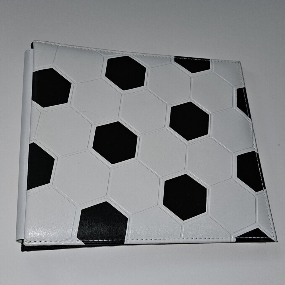 Soccer Ball Scrapbook Album 8" x 8" Sports Athlete 10 Top Load Page Protectors